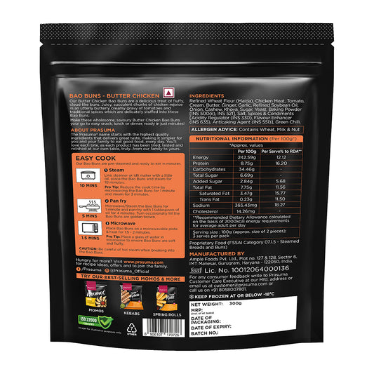 PRASUMA BAO BUNS - BUTTER CHICKEN 300G