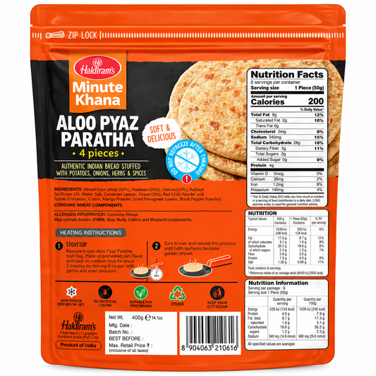 Haldiram's Aloo Pyaz Paratha 400g