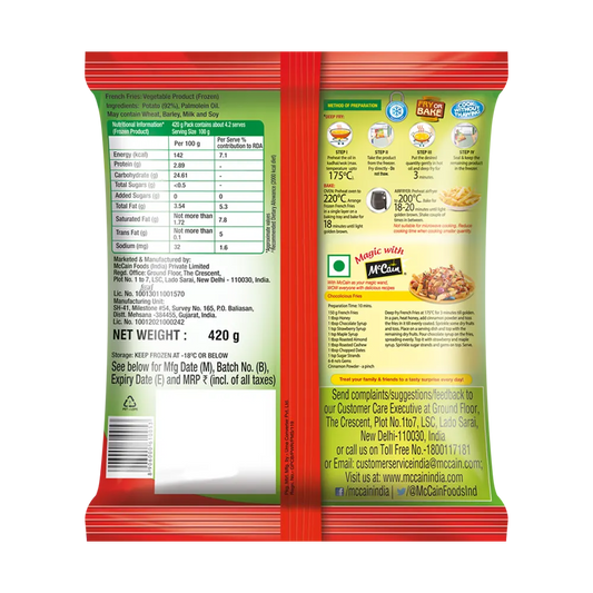 MCCAINS FRENCH FRIES - 420G