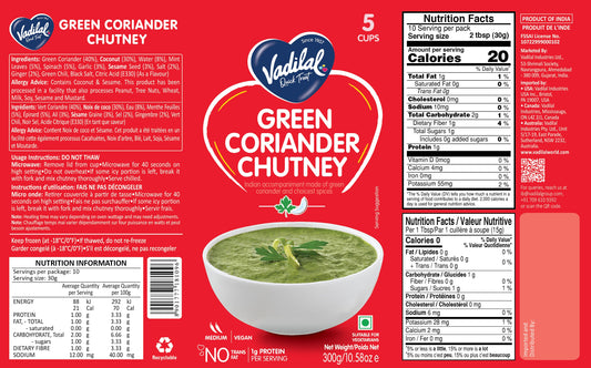 VADILAL GREEN CORIANDER CHUTNEY 300G