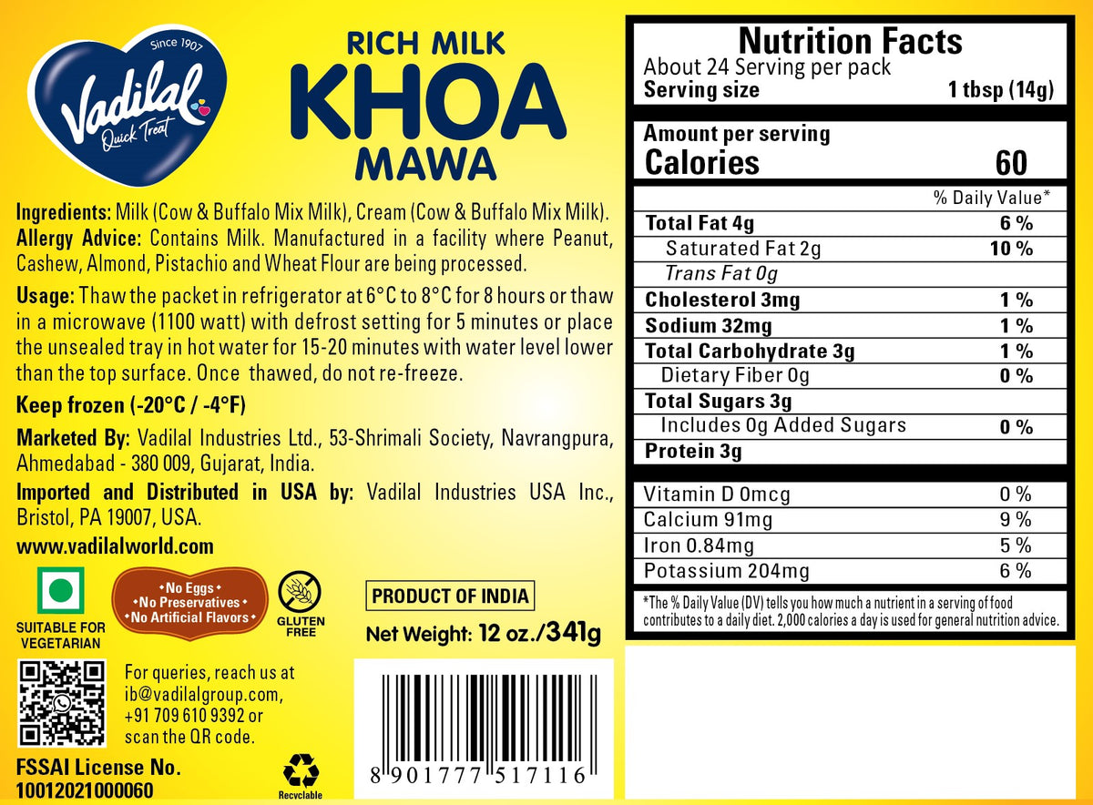 Vadilal Premium Khoa Mawa – 341g