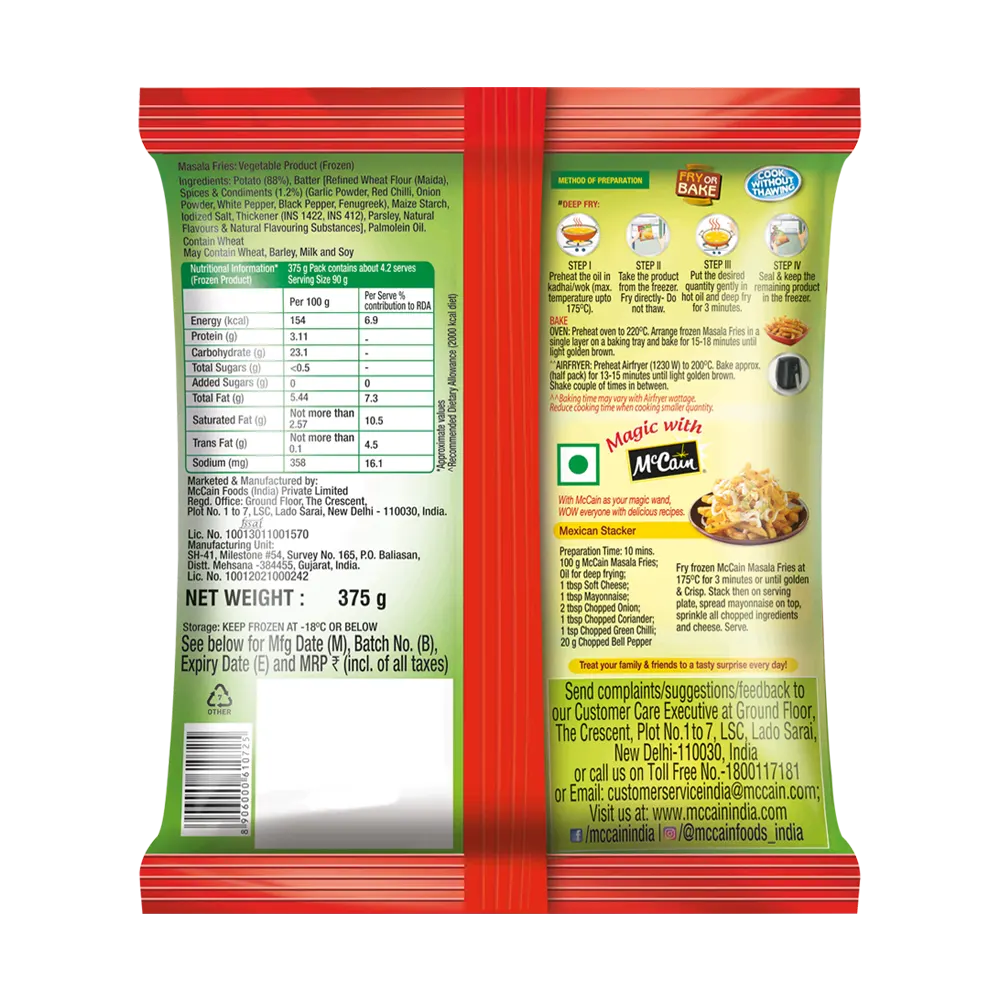 MCCAINS MASALA FRIES - 420G