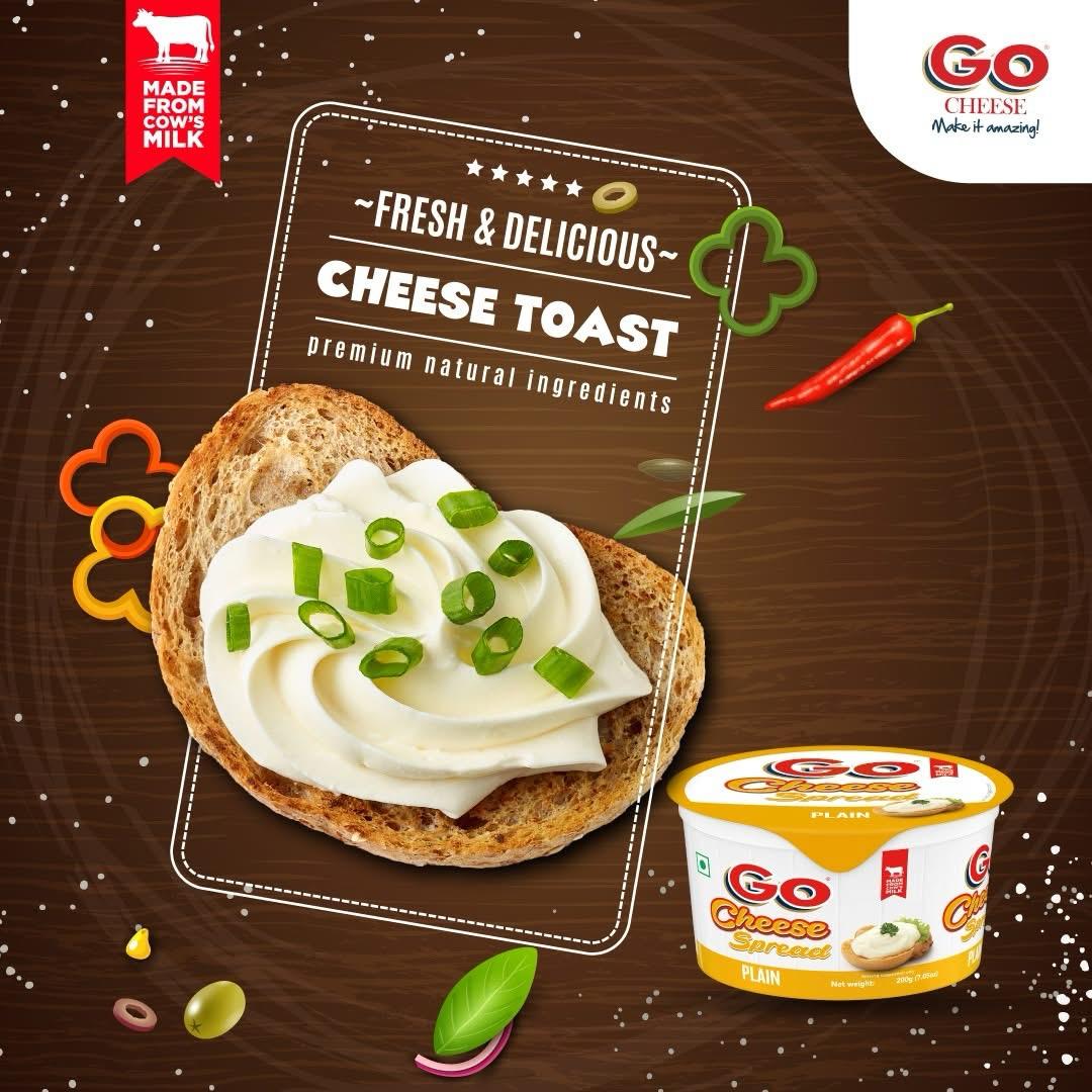 GO Cheese Spread Plain 200g
