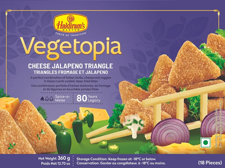 Haldiram's Cheese Jalapeno Triangle 360g