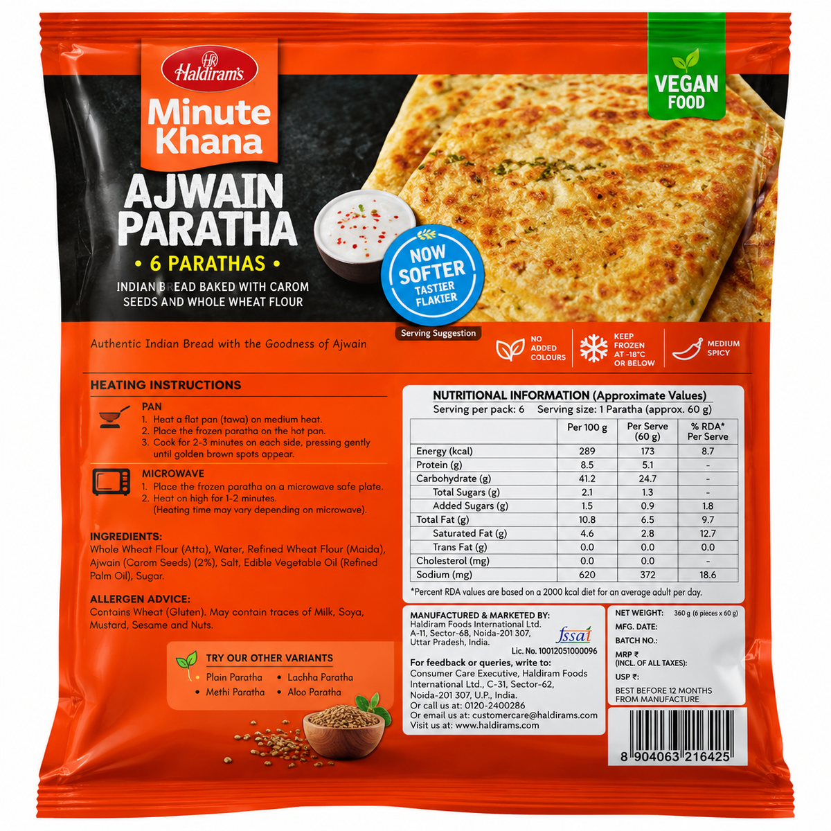 Haldiram's Ajwain Paratha 360g