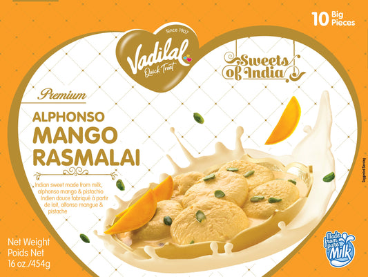 Vadilal Alphonso Mango Rasmalai – 454g