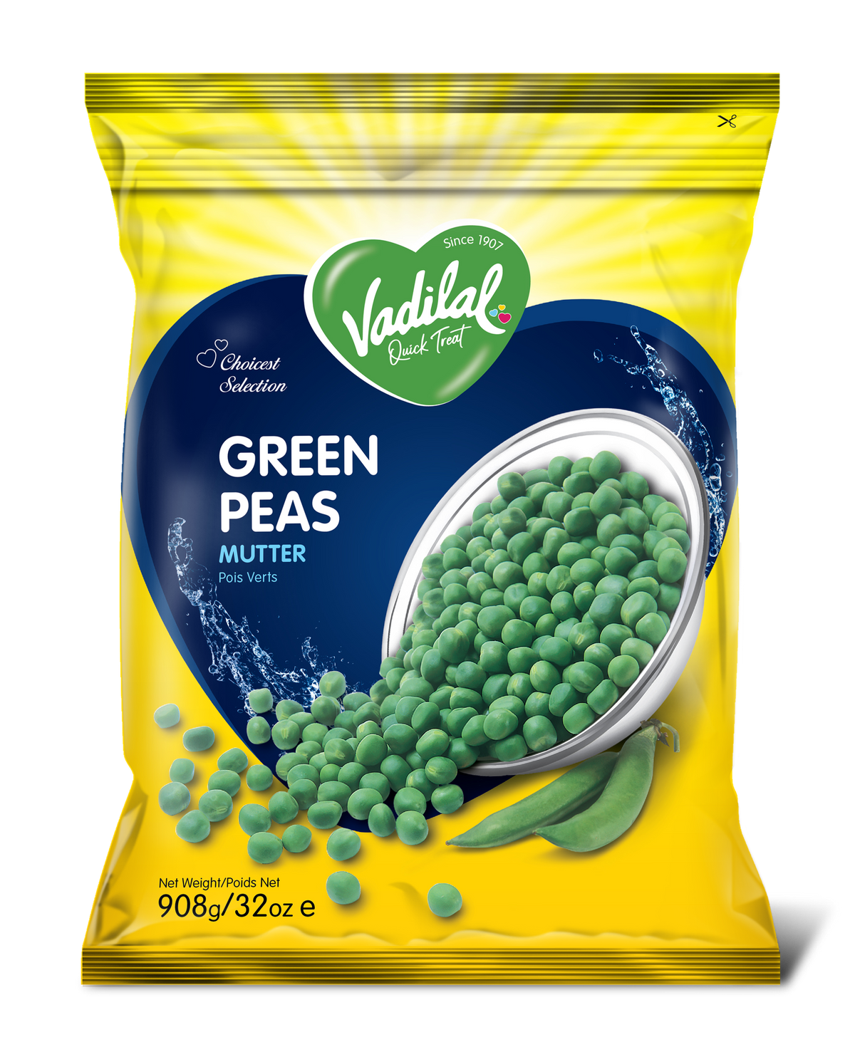 Vadilal Green Peas (Mutter) – 908g