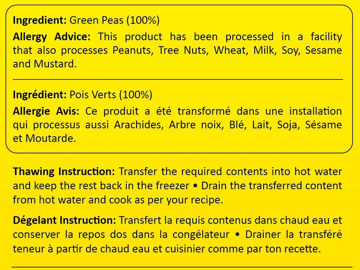Vadilal Green Peas (Mutter) – 908g