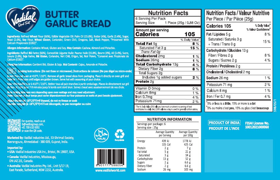 Vadilal Butter Garlic Bread – 150g