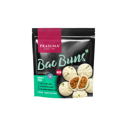 Prasuma Bao Buns - Spicy Veg 300g