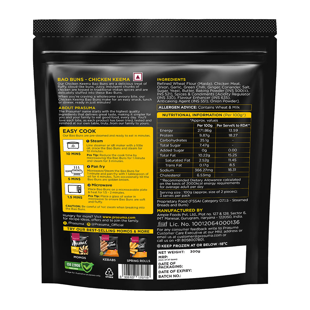 PRASUMA BAO BUNS - CHICKEN KEEMA 300G