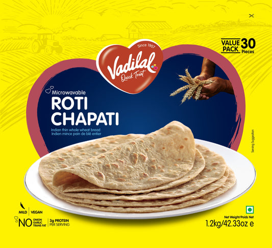 VADILAL MICROWAVABLE ROTI CHAPATI 1.2KG