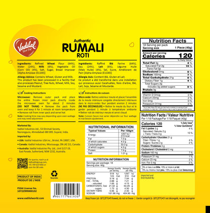 Vadilal Rumali Roti 720g