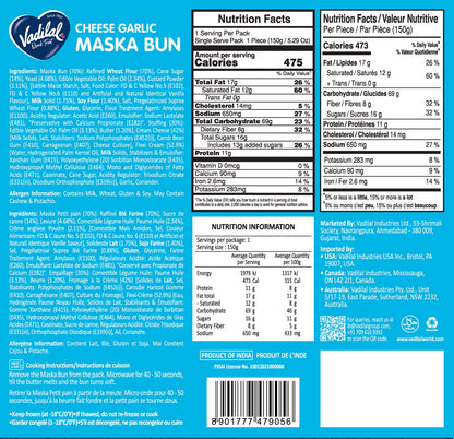 Vadilal Cheese Garlic Maska Bun – 150g