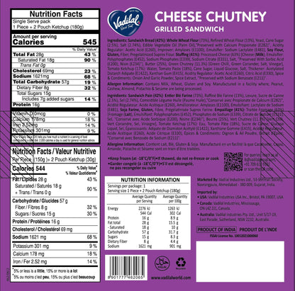 Vadilal Cheese Chutney Grilled Sandwich – 165g