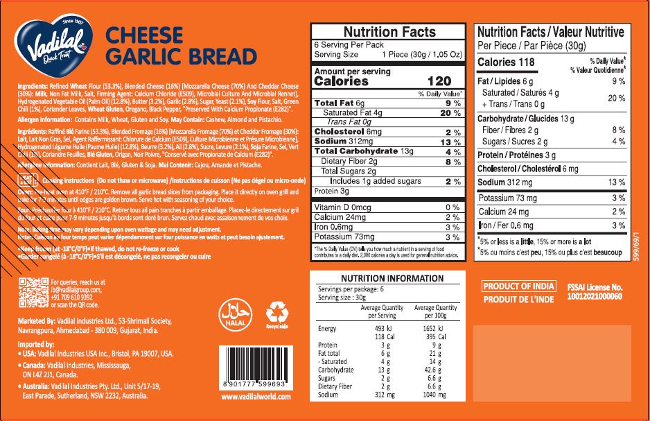 Vadilal Cheese Garlic Bread – 180g