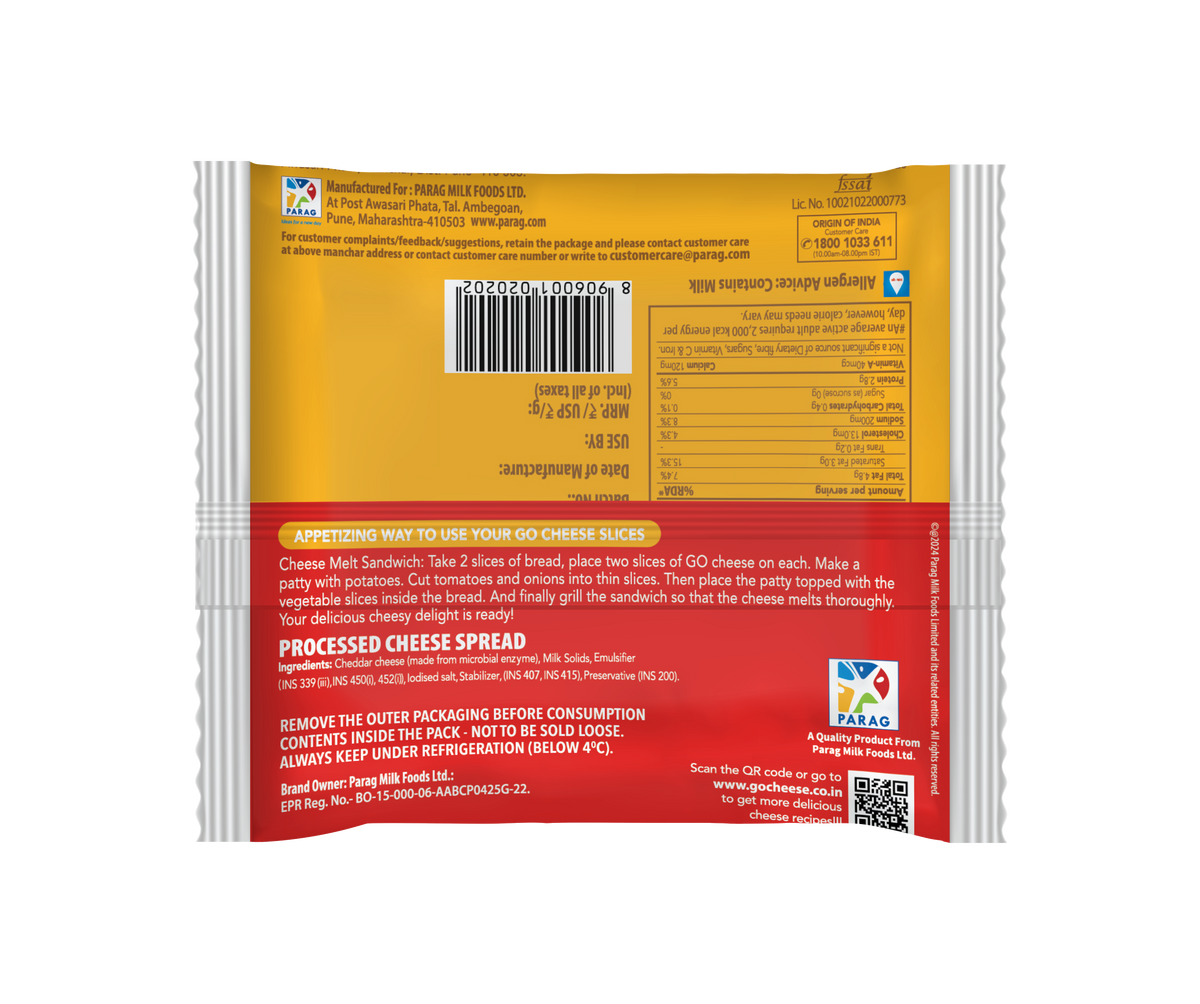 GO Cheese Slices 100g