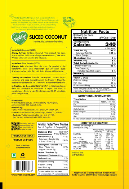 Vadilal Sliced Coconut (Nariyal) – 312g