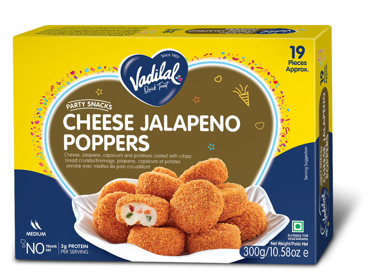 Vadilal Cheese Jalapeno Poppers – 300g