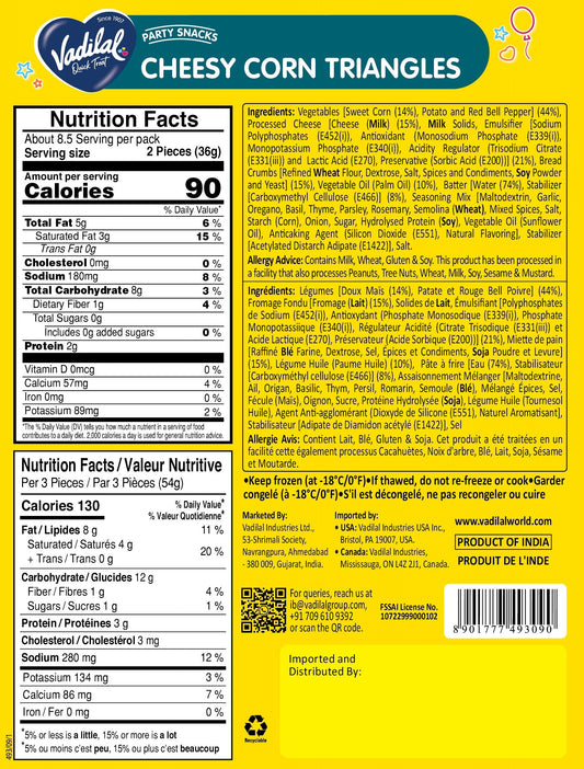 Vadilal Cheesy Corn Triangles – 300g