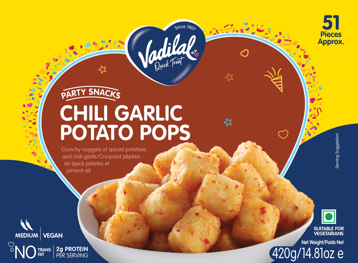 Vadilal Chili Garlic Potato Pops – 420g