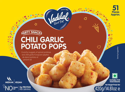 Vadilal Chili Garlic Potato Pops – 420g