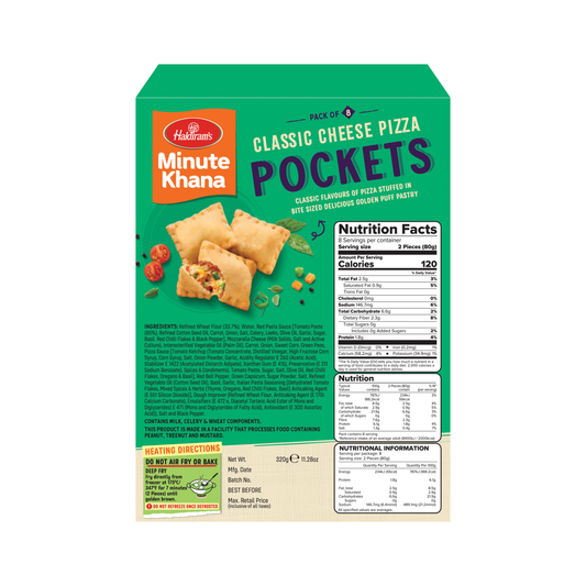 Haldiram's Classic Cheese Pizza Pockets – 320g