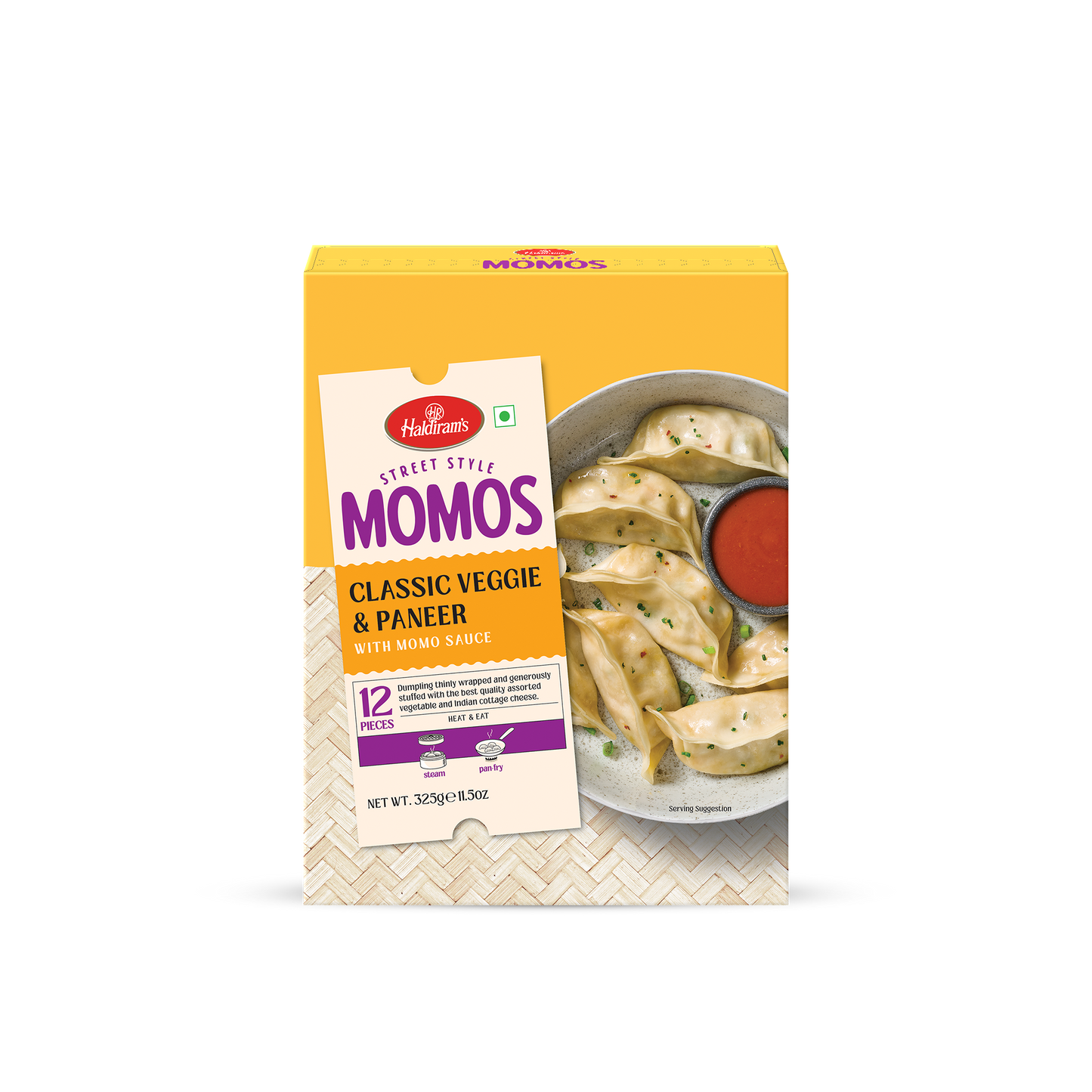 HALDIRAMS (DELHI) VEGGIE & PANEER MOMOS 350G