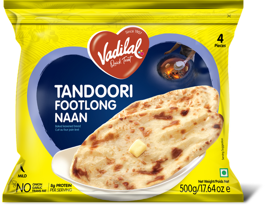 Vadilal Tandoori Footlong Naan 500g