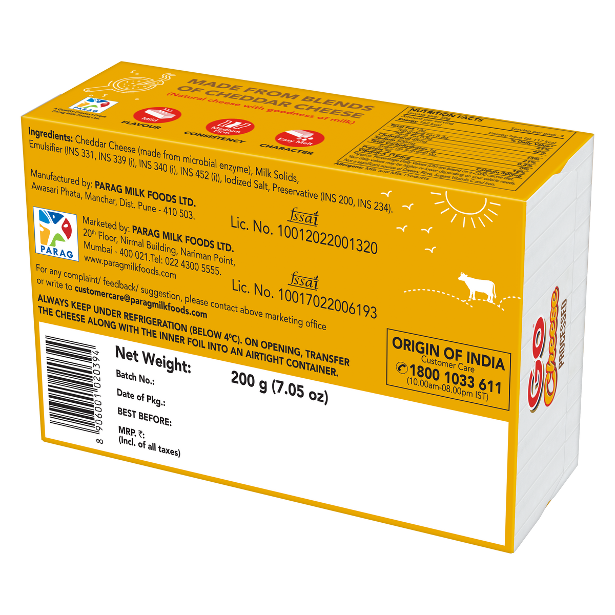 GO Cheese Processed Block 200g