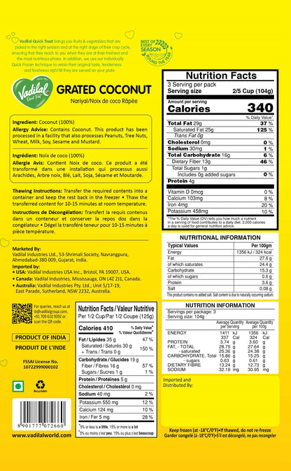 Vadilal Grated Coconut (Nariyal) – 312g