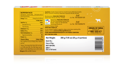 GO Cheese Processed Squares 200g
