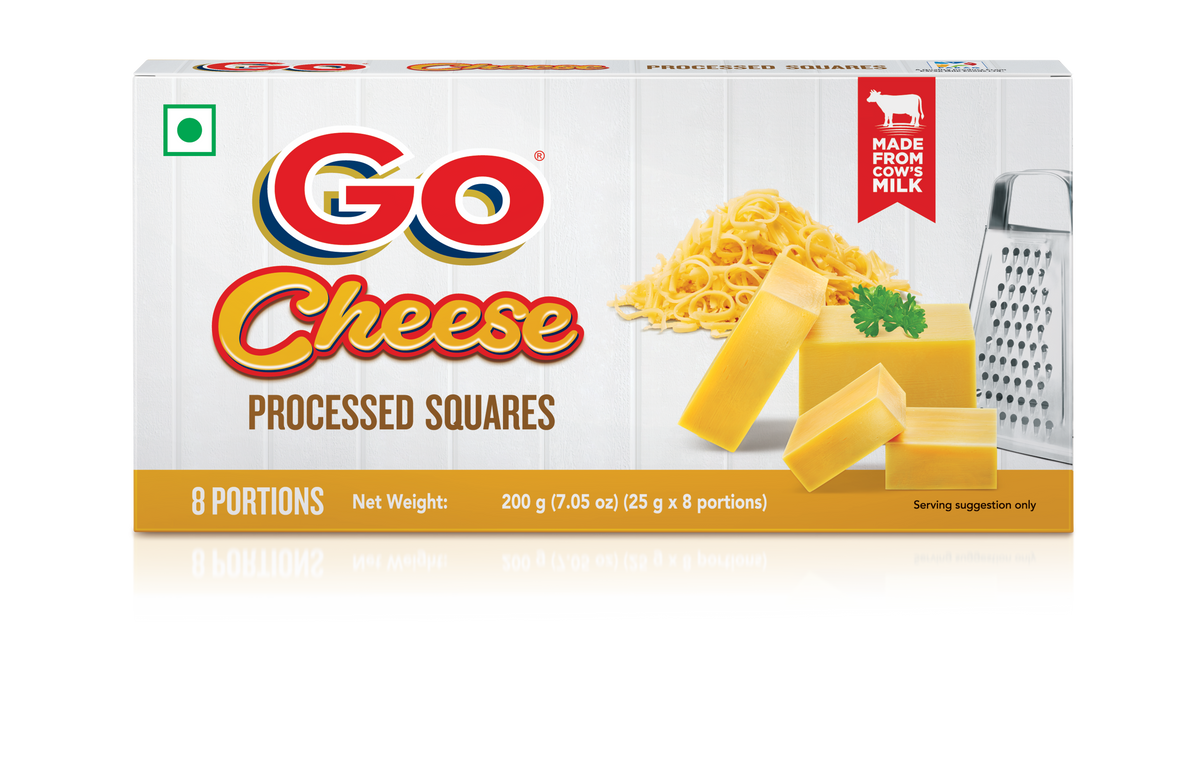 GO Cheese Processed Squares 200g
