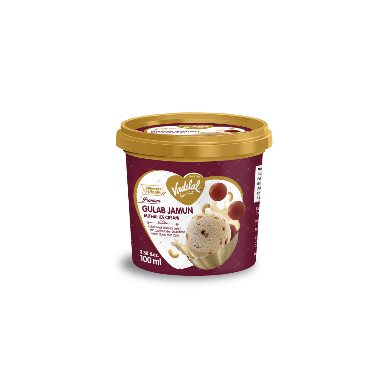 Vadilal Premium Gulab Jamun Mithai Ice Cream