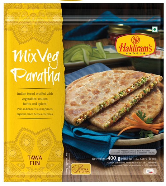 HALDIRAMS MIX VEG PARATHA 400G