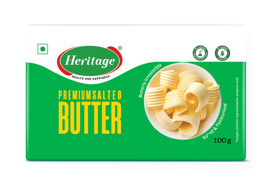 HERITAGE SALTED BUTTER 100G