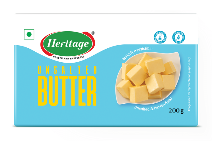HERITAGE UNSALTED BUTTER 200G