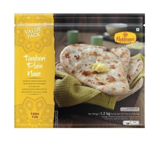 HALDIRAMS TANDOORI PLAIN NAAN BULK 1.2KG