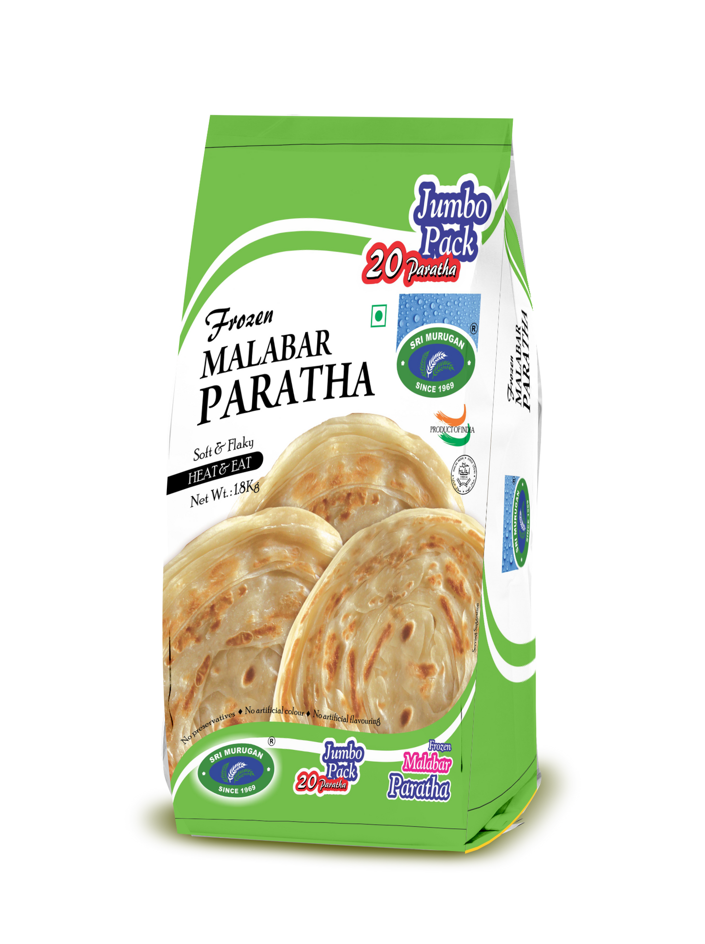 SRI MURUGAN MALABAR PARATHA - 1.8KG