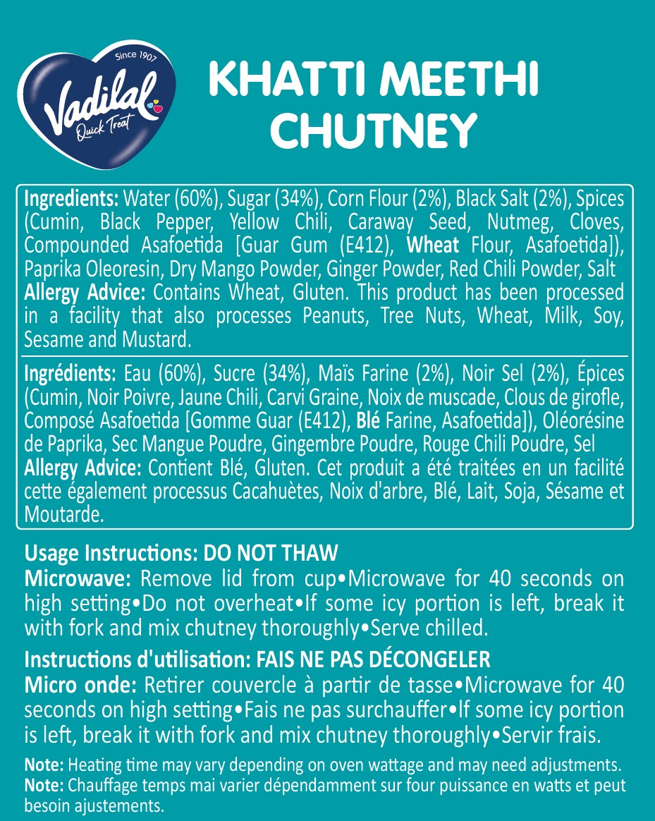 VADILAL KHATTI MEETHI CHUTNEY 300G