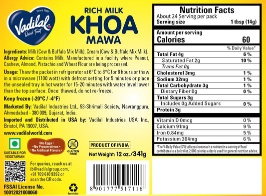 Vadilal Premium Khoa Mawa – 341g