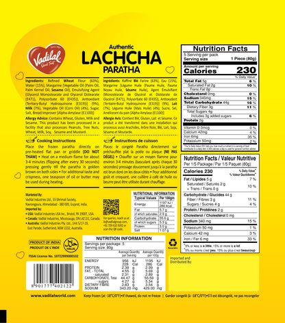 Vadilal Lachha Paratha 400g