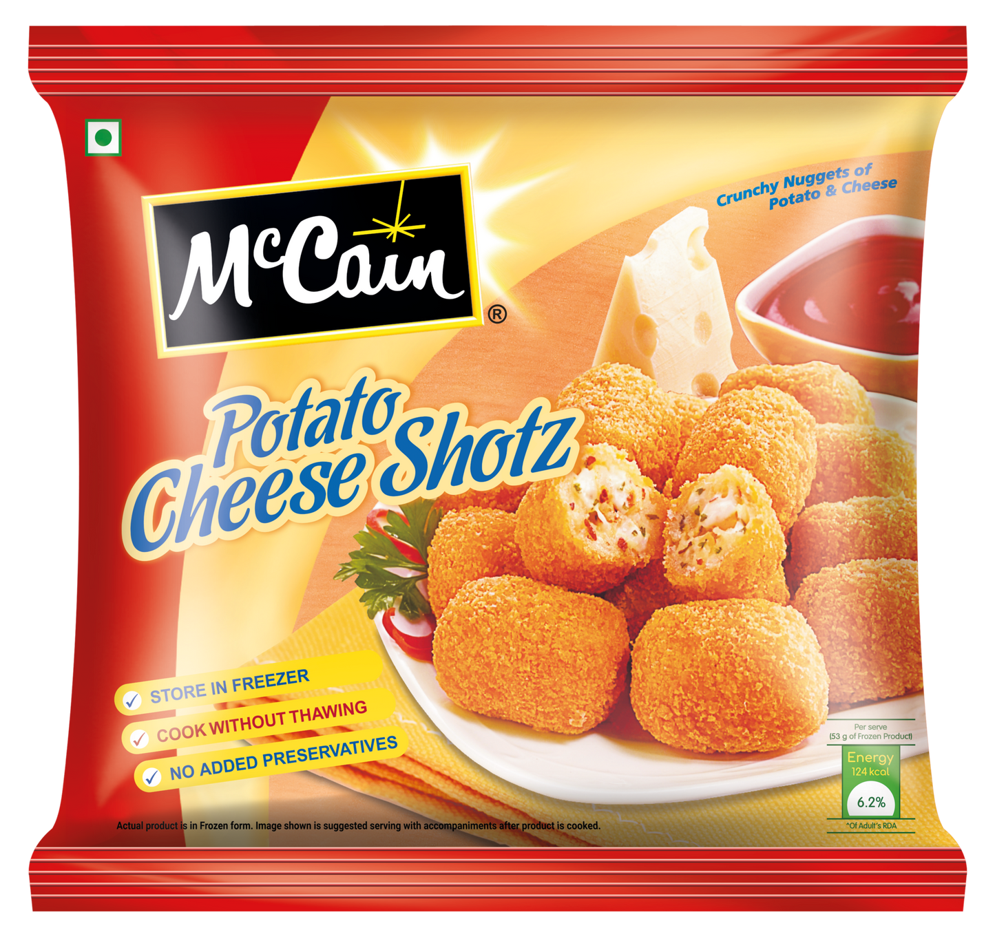 MCCAINS CHEESE POTATO SHOTS - 250G