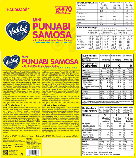Vadilal Mini Punjabi Samosa – 1.5 kg