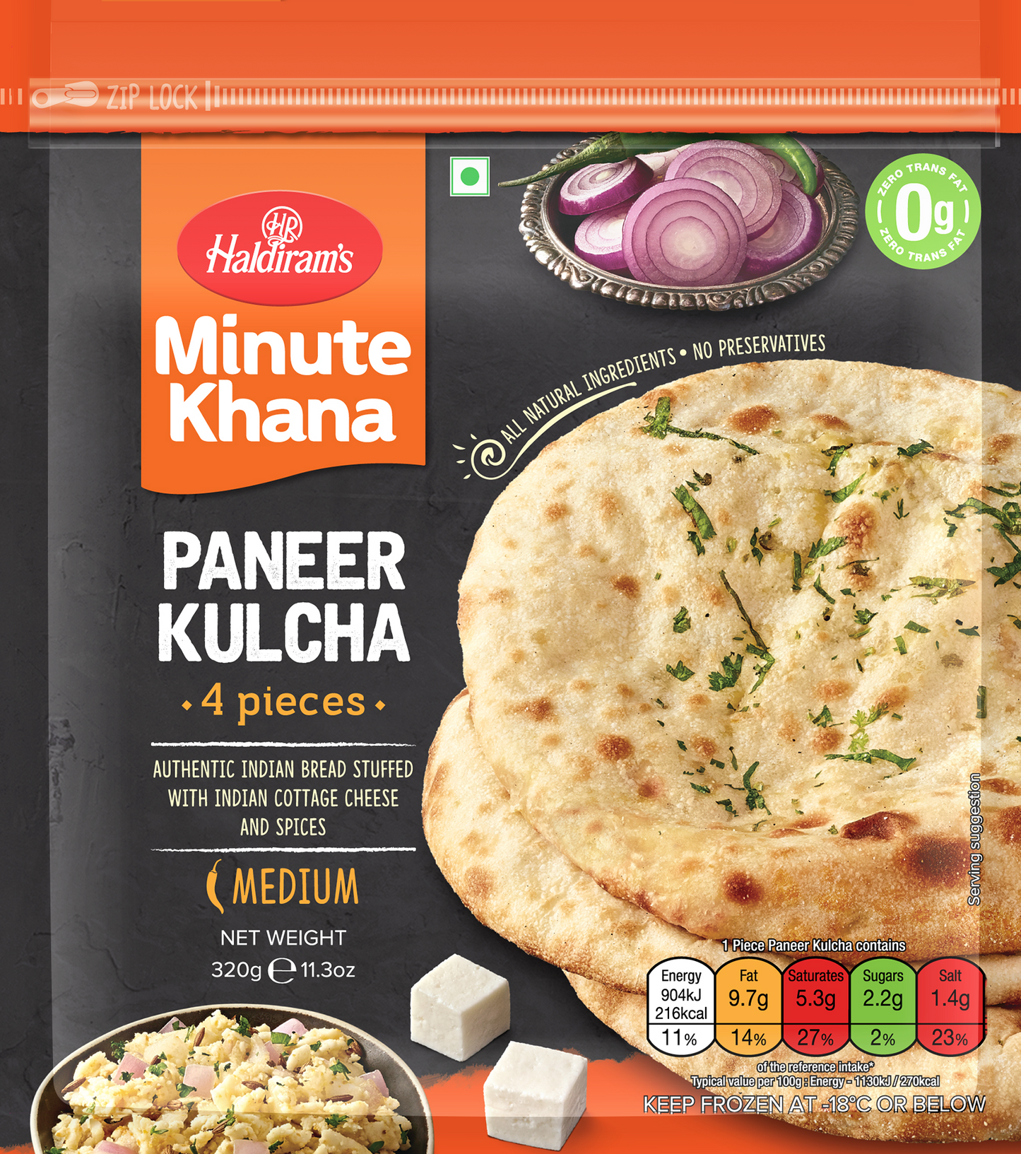 HALDIRAMS (DELHI) PANEER KULCHA 320G