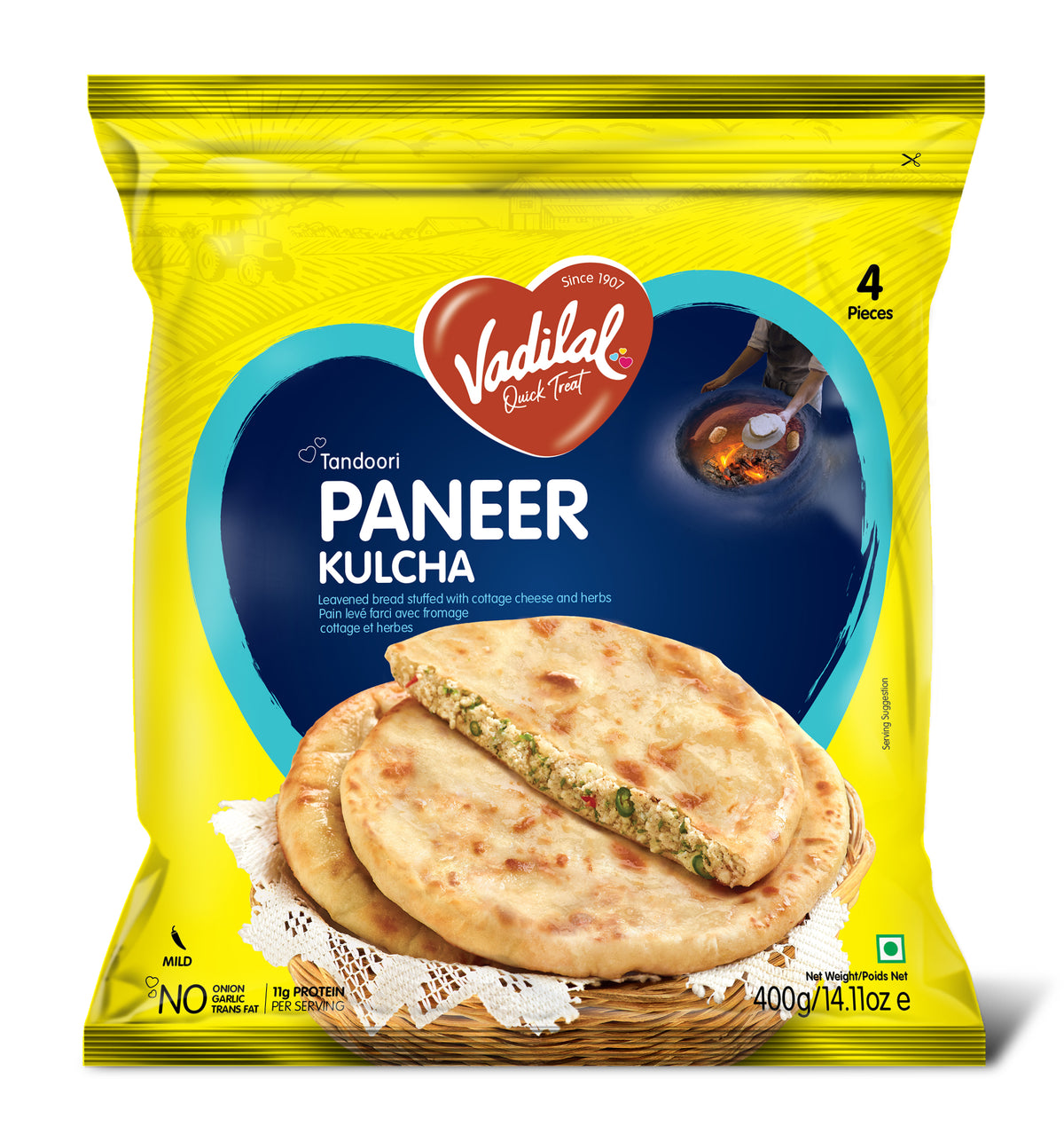 Vadilal Paneer Kulcha 400g