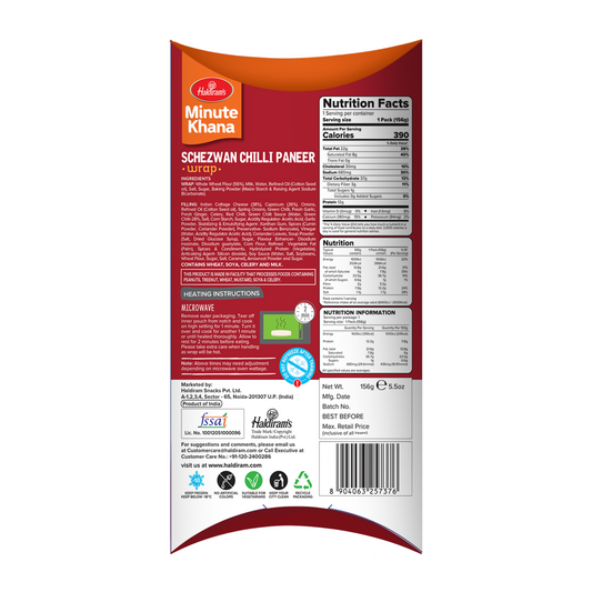 Haldiram's Paneer Schezwan Wrap 156g