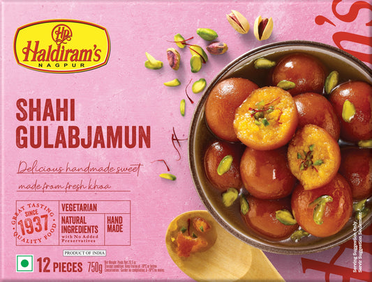 Haldiram's Shahi Gulab Jamun – 750g (12 Pieces)