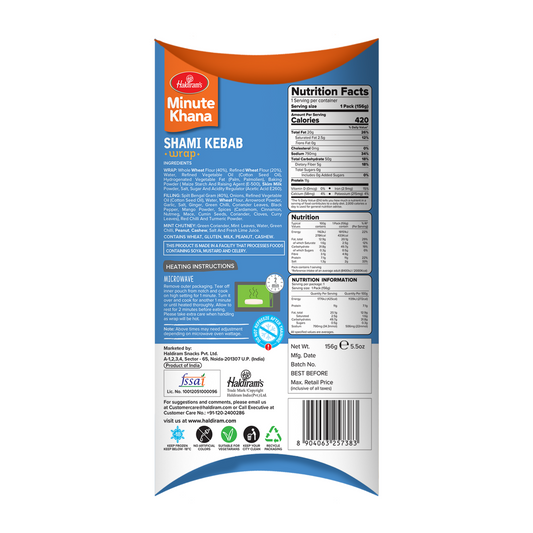Haldiram's Shami Kebab Wrap 156g
