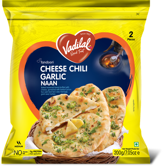 Vadilal Tandoori Cheese Chilli Garlic Naan 200g
